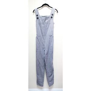 Nooworks Blue Railroad Stripe Overall Jumpsuit Size Small